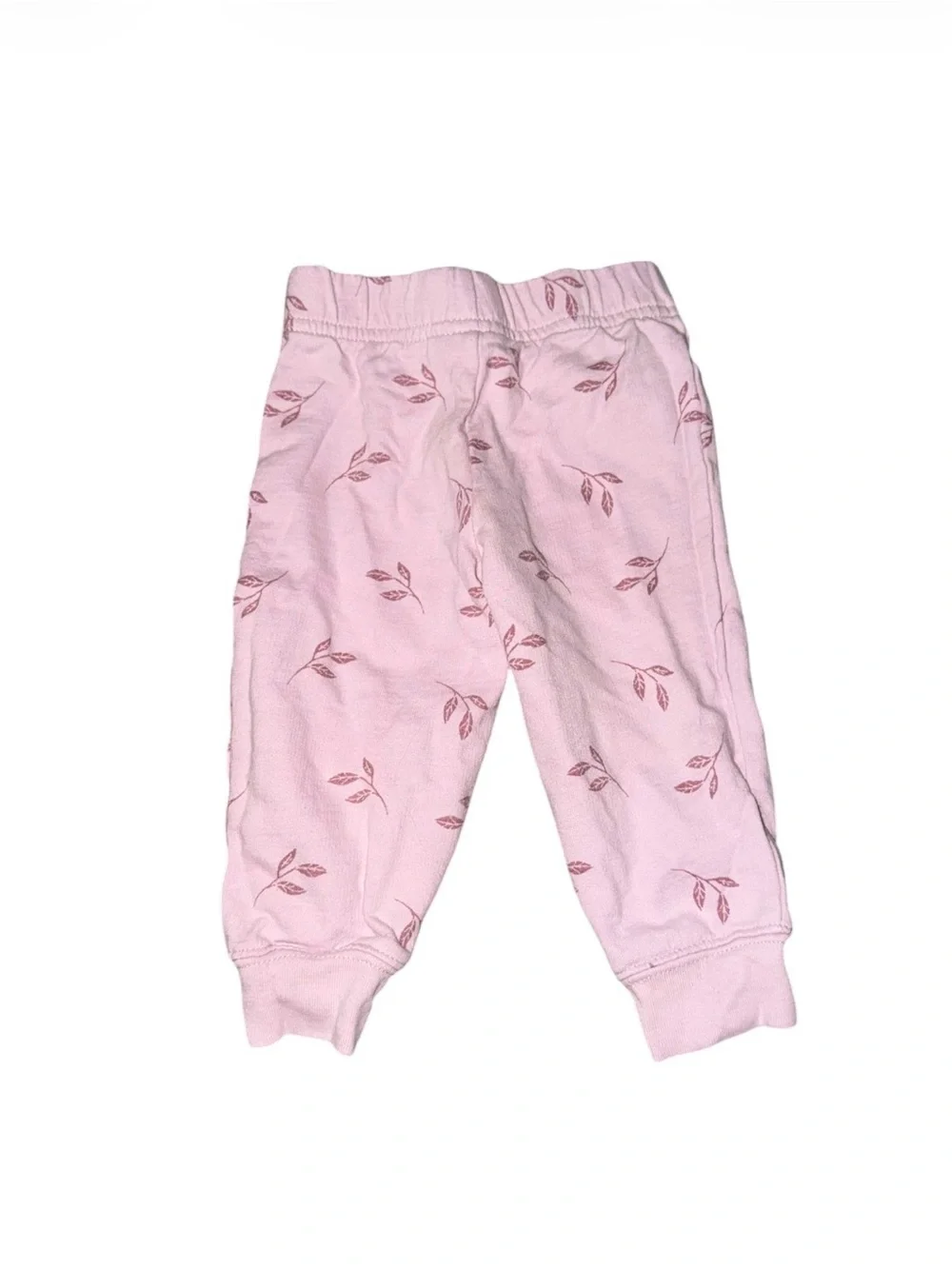 Carter's Pink Leaf-Print Jogger Pants 100% Cotton